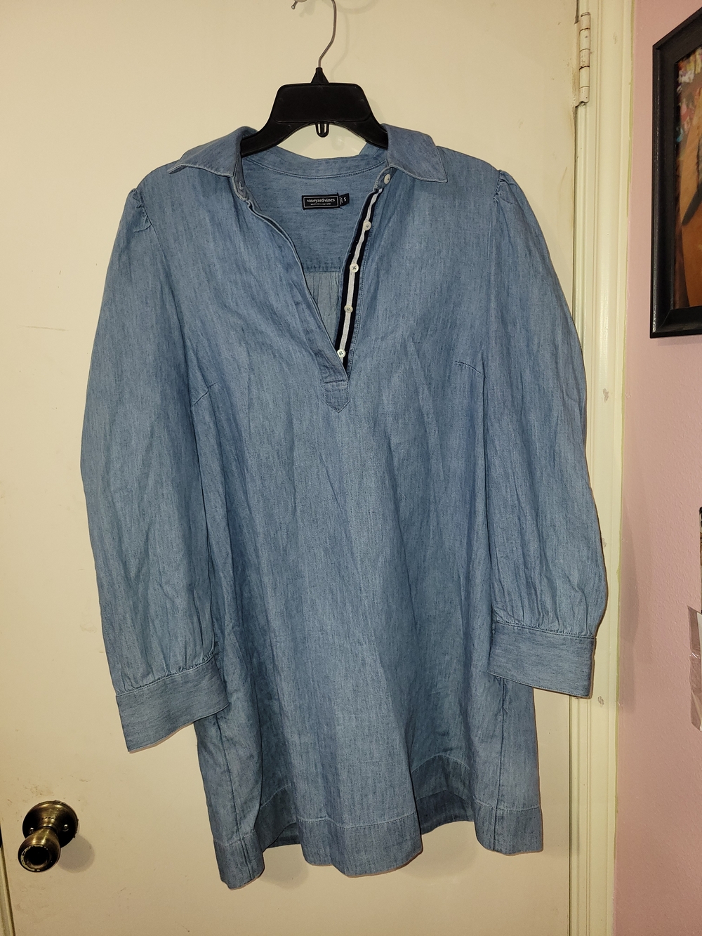 Vineyard Vines Light Blue Denim Button-Down Tunic